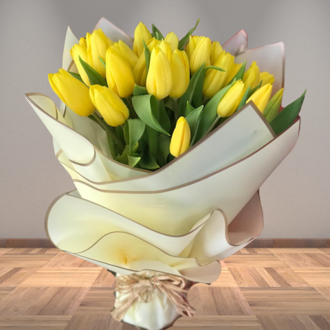 Tulip Sensation-White Bouquet