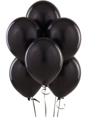 Black Balloon Bouquet Helium Filled 5 Pcs