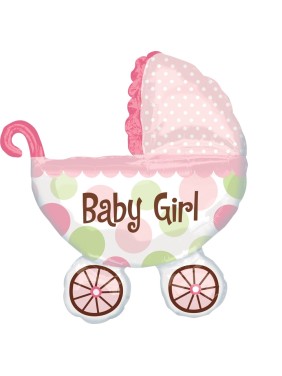 Baby Girl Buggy Balloon