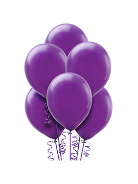 Purple Balloon Bouquet Helium Filled 5 Pcs