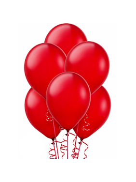 Red Balloon Bouquet Helium Filled 5 Pcs