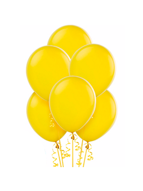 Yellow Balloon Bouquet Helium Filled 5 Pcs