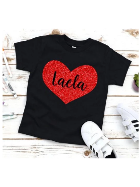 Personalized Glitter Name T-Shirt