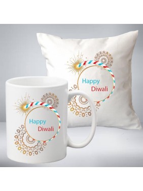 Personalized Diwali Pillow & Mug