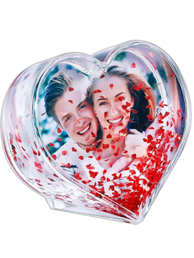 3d heart photo water frame