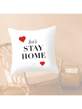 Stay Home Personalized Message Pillow 