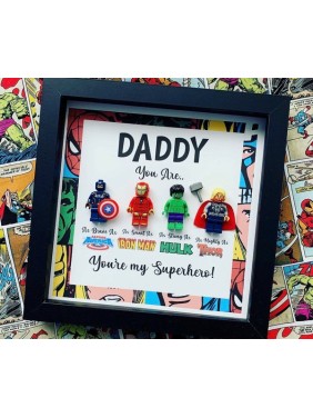 super Hero Dad personalized Frame