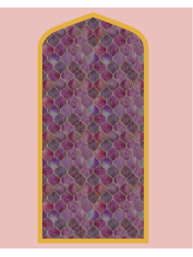 Sultana Purple Prayer Mat- Musholla Version (105x50 cm)