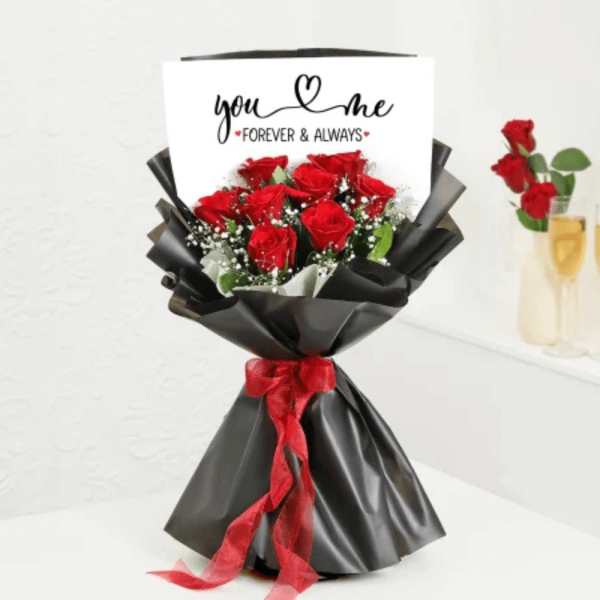 Forever Love Bouquet with Personalized Message