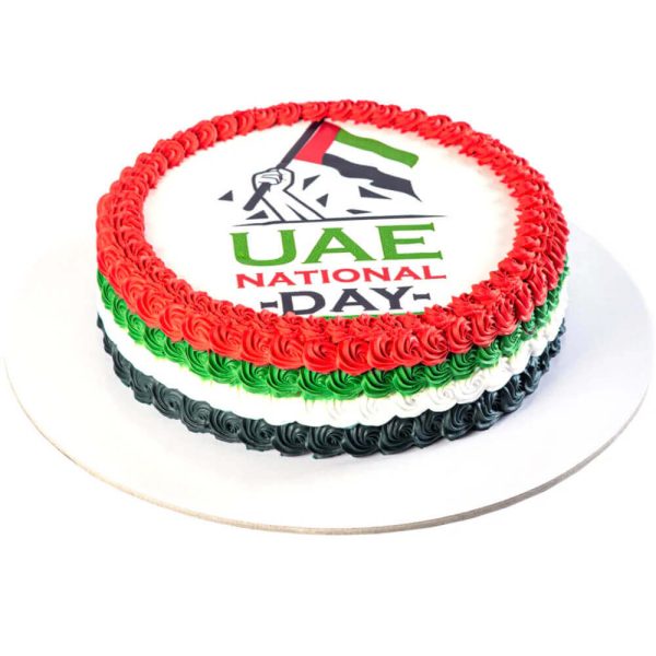UAE Flag Colored Sponge Cake