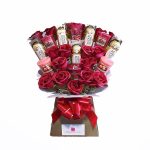 Rose & Chocolate Candle Bouquet