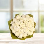 Bouquet of 24 White Roses