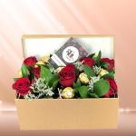 Elegant Roses Chocolates Arrangement