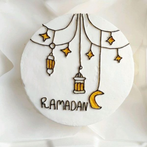 Ramadan Mubarak Vanilla Bento Cake 500g