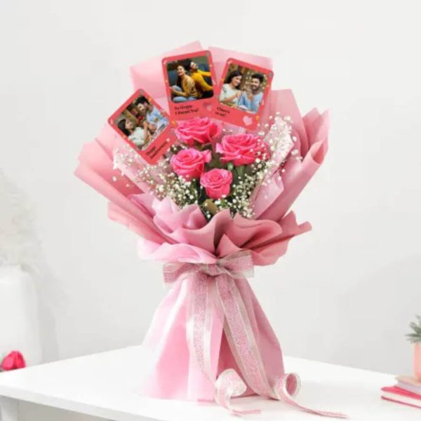Personalized Anniversary Photos with Roses