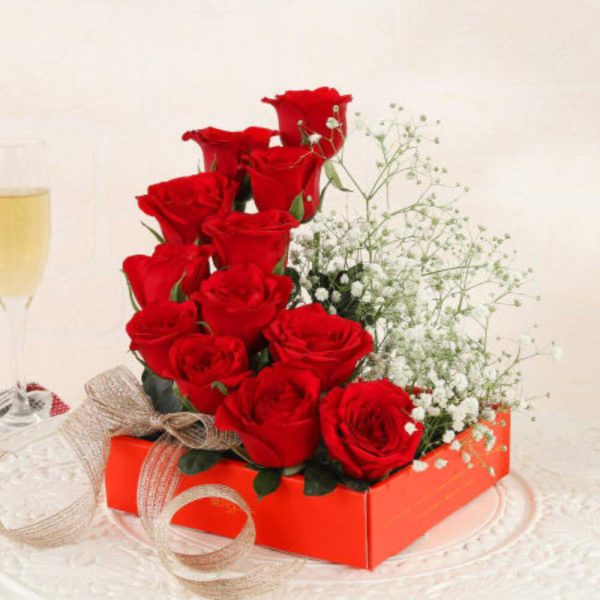 Lovely Red Roses Box