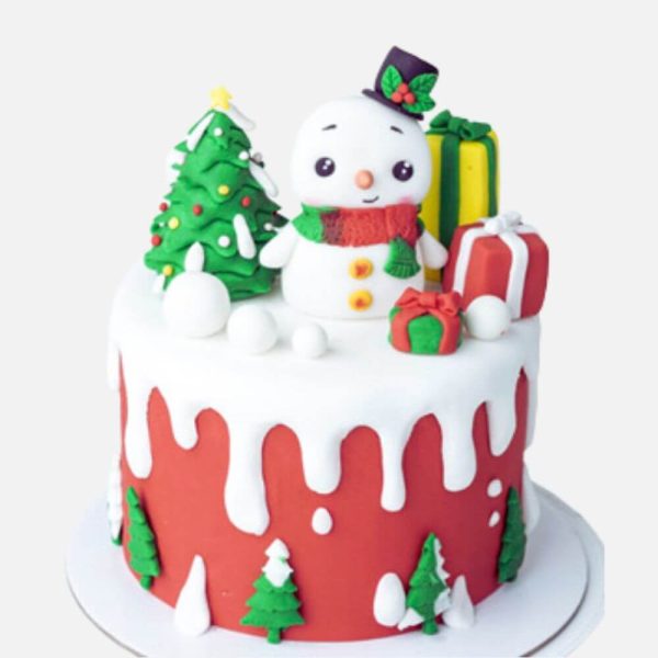 Holiday Season Cake: Adorable Snowman Delight