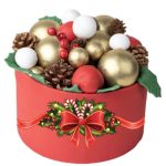 Christmas Cake with Edible Baubles: A Festive Delight