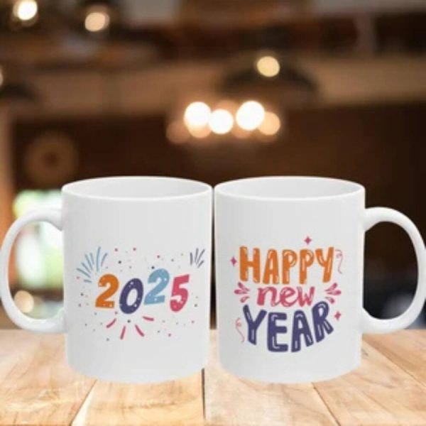 Personalized Happy New Year 2025 Mug: Celebrate with Style