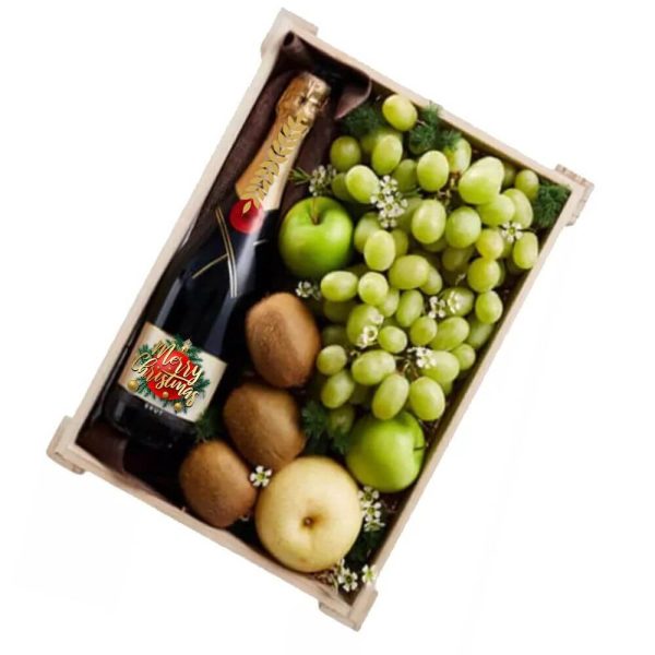 Fruits and Sparkling Juice Gift Basket: A Luxurious Expression of Affection
