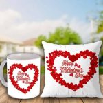 Valentine Personalized Gift Set Mug & Pillow