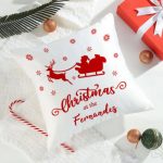 A Personalized Christmas Greetings Cushion