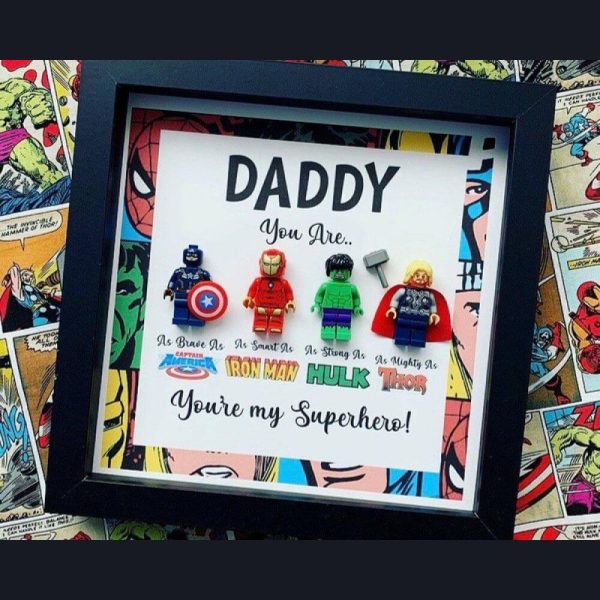 super Hero Dad personalized Frame