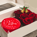 A Festive Bento Red Cake & Roses