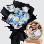Best Father Memories Roses & Photo frame