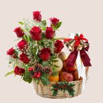 Festive Fruit & Flowers Basket