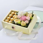 Ferrero Rocher & Flower Hamper Gift Box