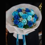 Peacock Blue Roses Bouquet