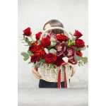 Basket Arrangement of Roses & Orchids