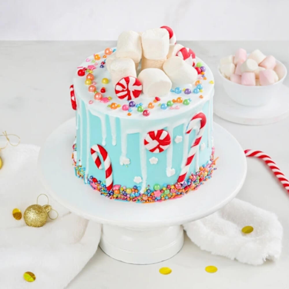 winter-wonderland-semi-fondant-christmas-cake-1-kg-1000x1000 Winter Wonderland Semi-Fondant Christmas Cake (Half Kg) - Image 1