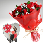 Heart Shaped Frame & Roses